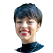 woman smiling to camera
